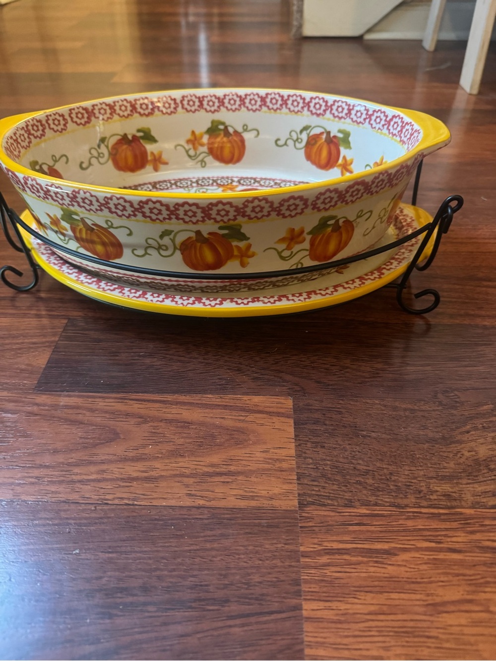 Temp-Tations Harvest Pumpkin 5 pc Casserole Set - Picture 4 of 11